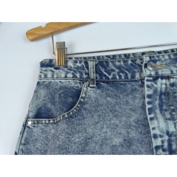 Hyfve Hyfve Hyfve Women's Skirt Denim Jean Distressed Size Medium 80s Stone Wash - Picture 2 of 5